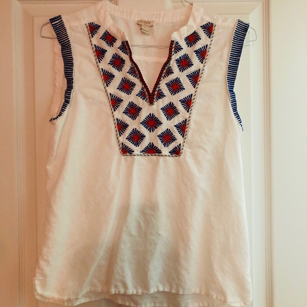 J Crew Factory Sleeveless linen top. Sz 2